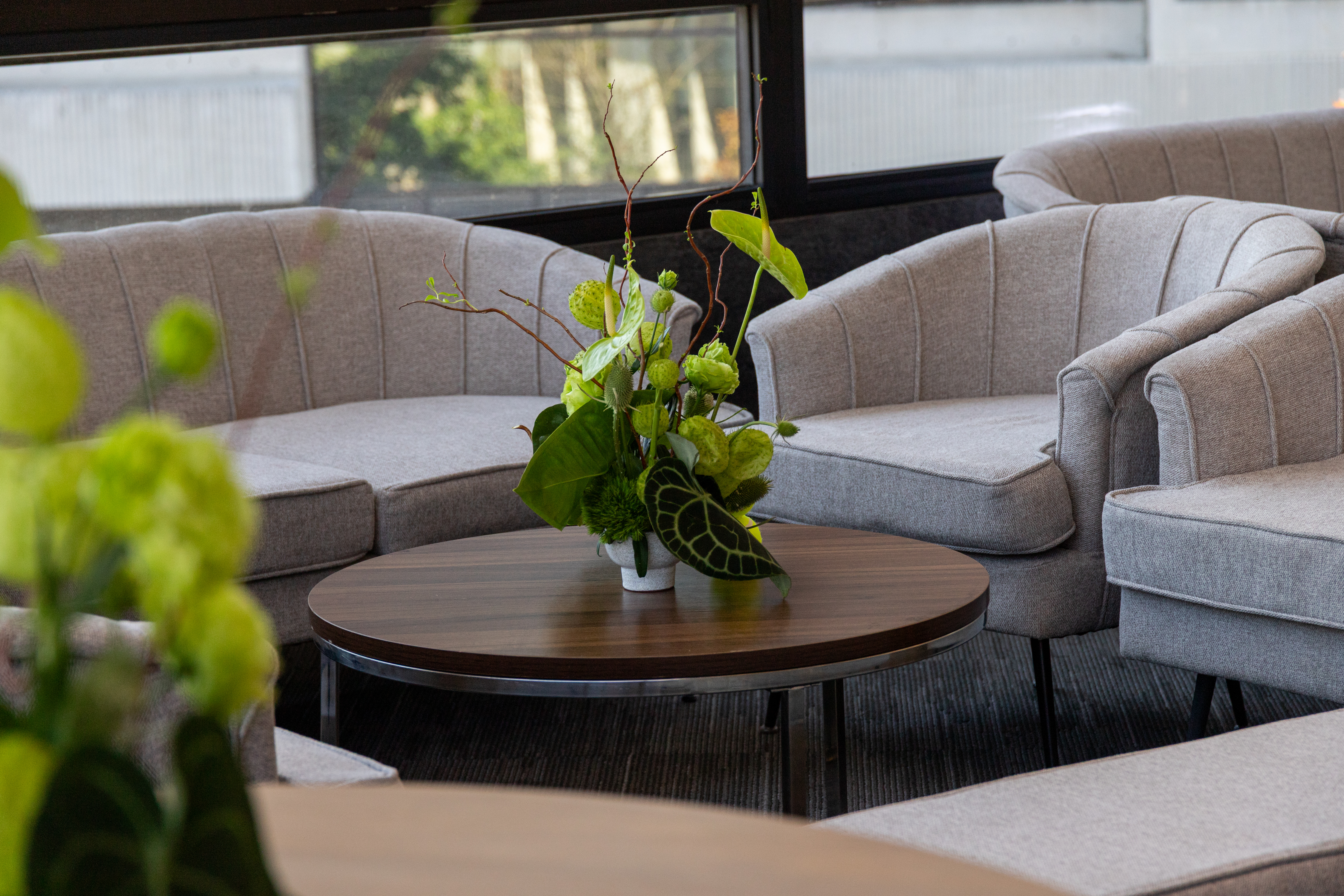 Sala Soho Gris con Mesa de Centro Doble