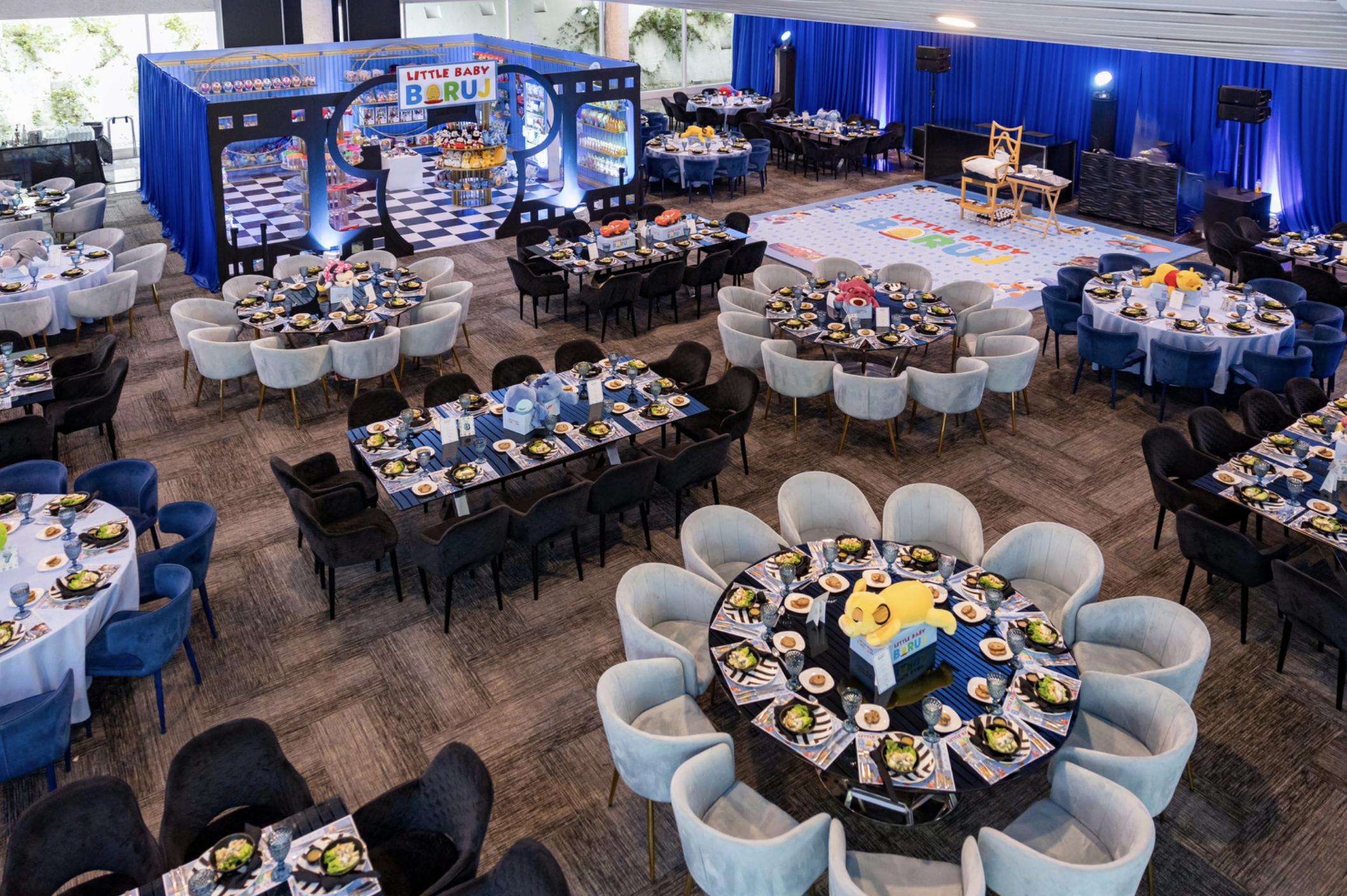 Silloncito Velvet Baby Blue