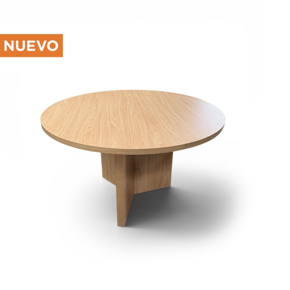 Mesa circular Danesa 1.20 de madera clara