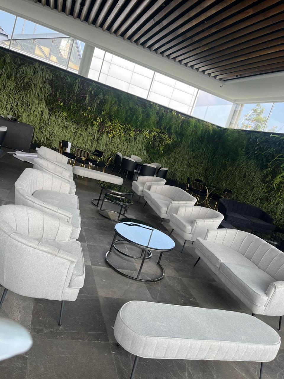 Sala Soho Gris con Mesa de Centro Doble