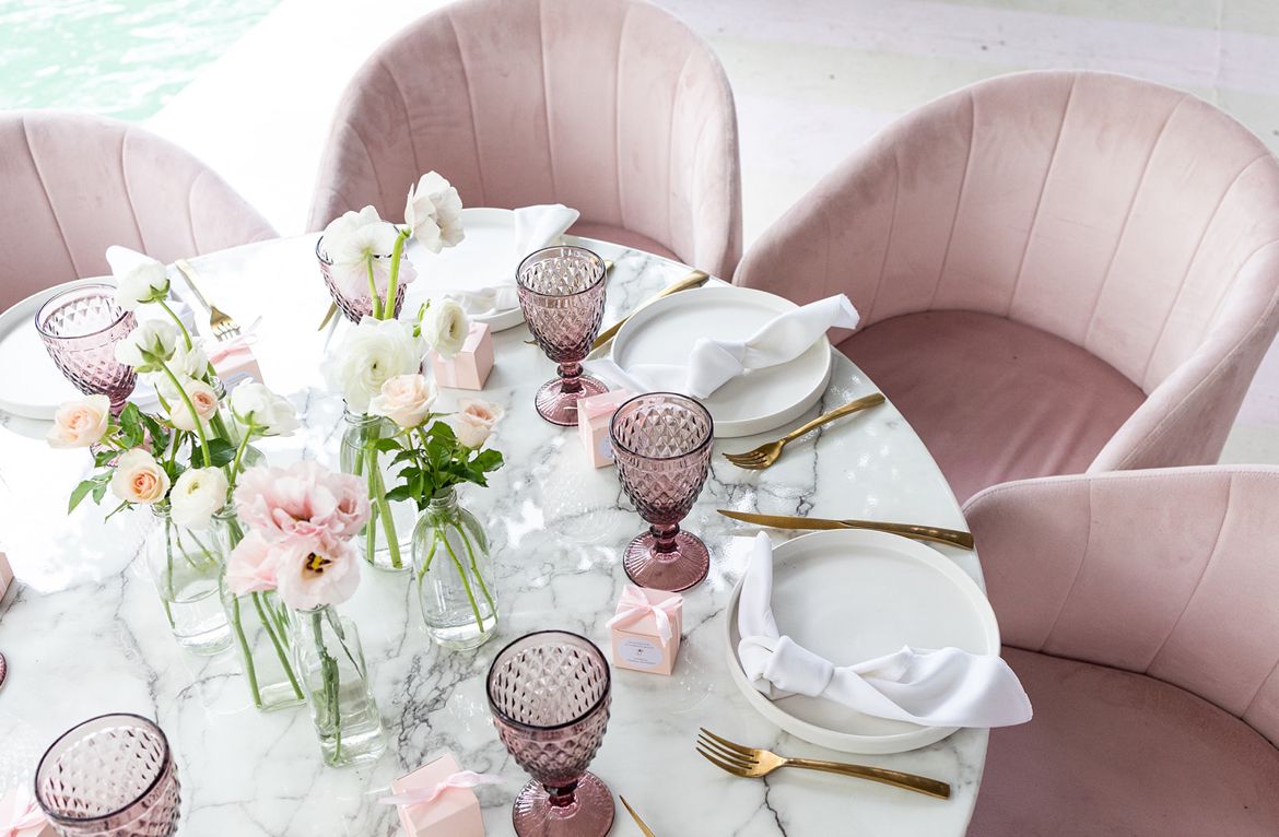 Silloncito Velvet Baby Pink