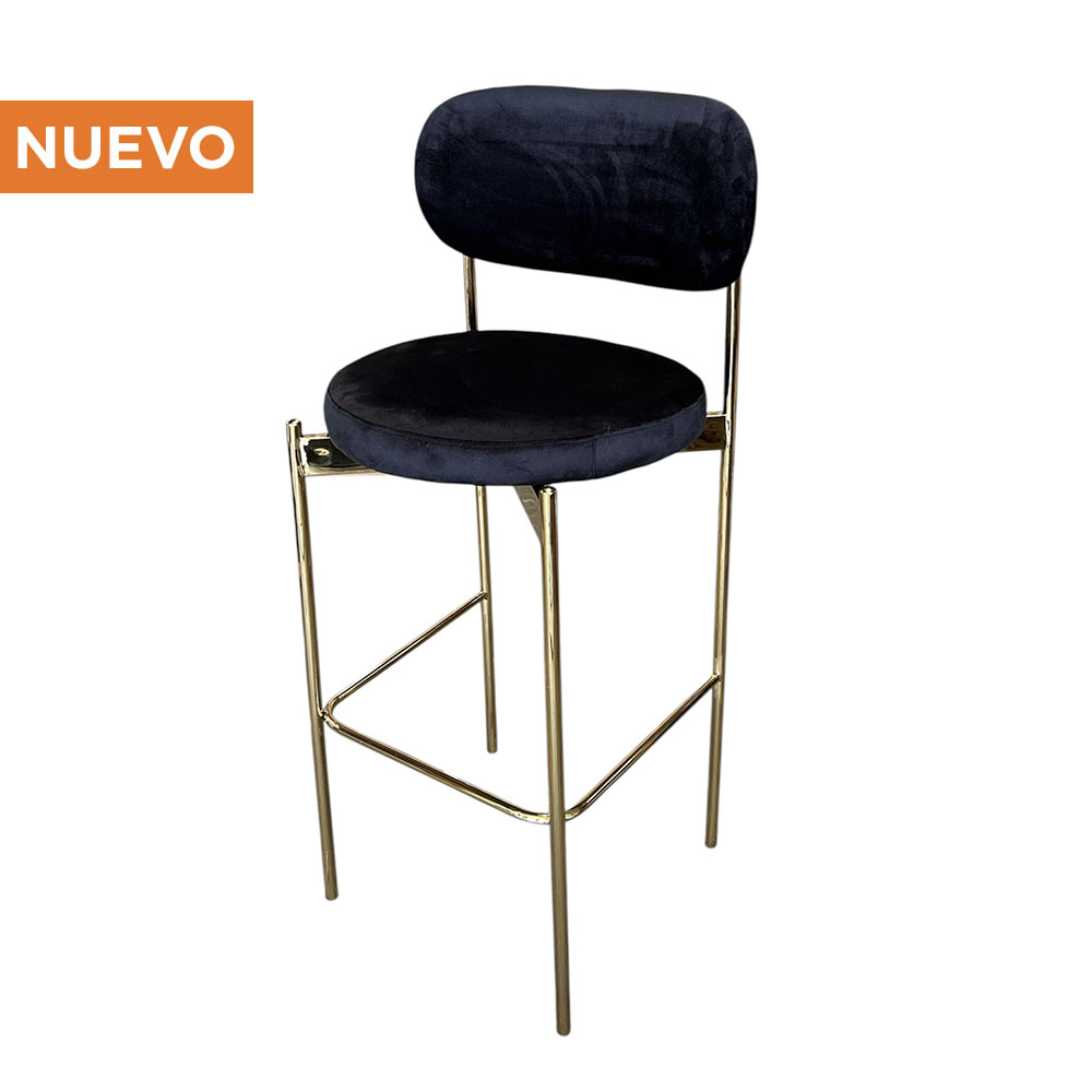 Banco Gold Terciopelo Negro