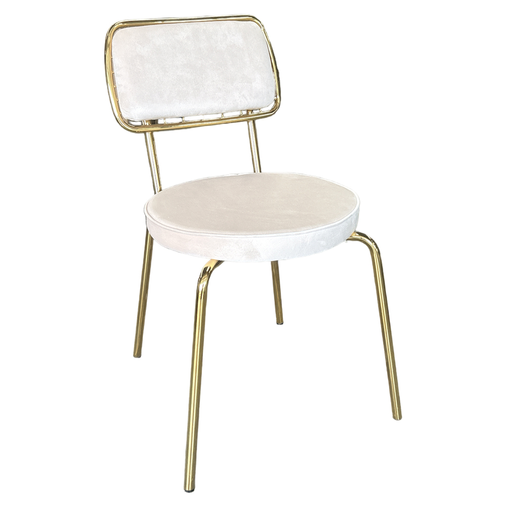 Silla Gatsby dorada con blanco