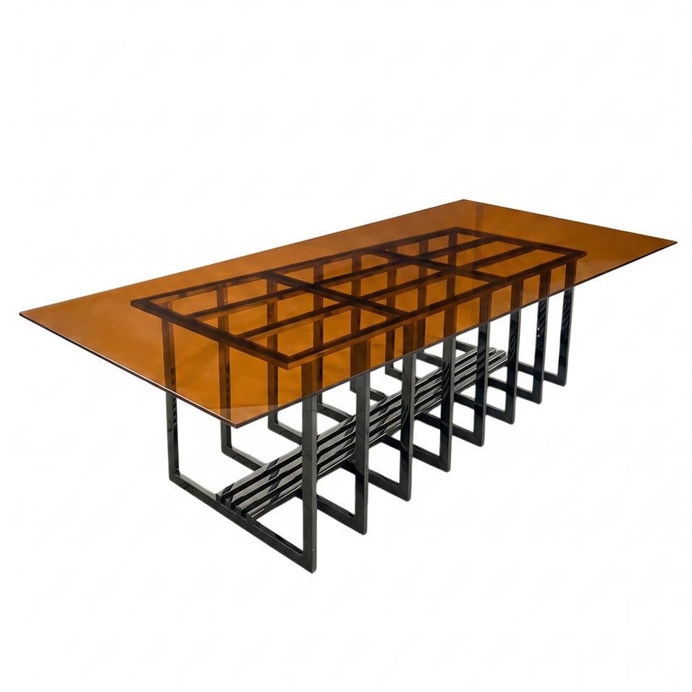 Cubierta de Cristal Tabaco con Base Jaula Oxford