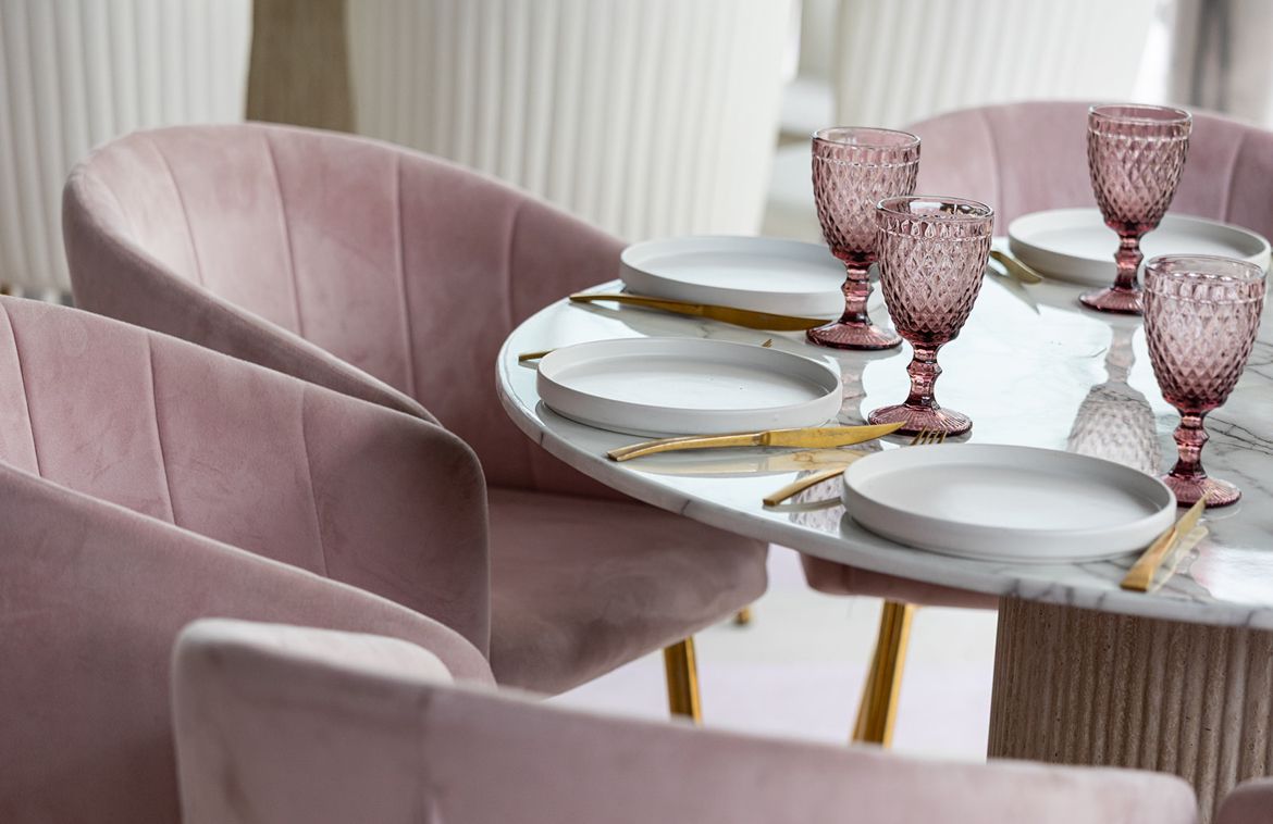 Silloncito Velvet Baby Pink